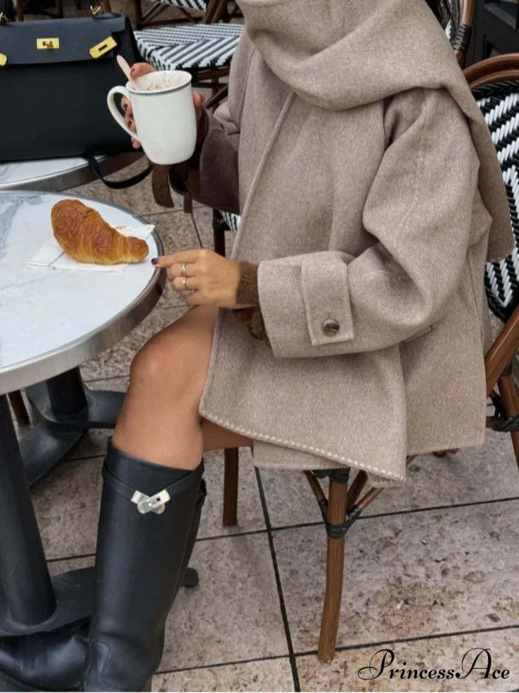 Durable Solo Buttoned Woolen Overcoat coats-241228