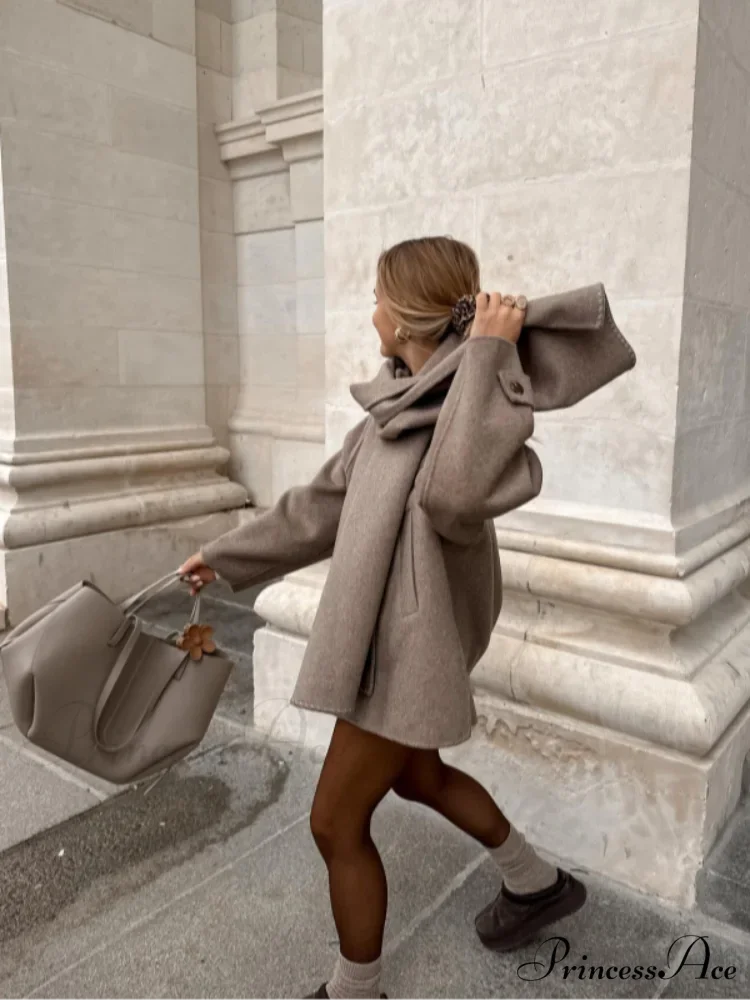 Durable Solo Buttoned Woolen Overcoat coats-241228