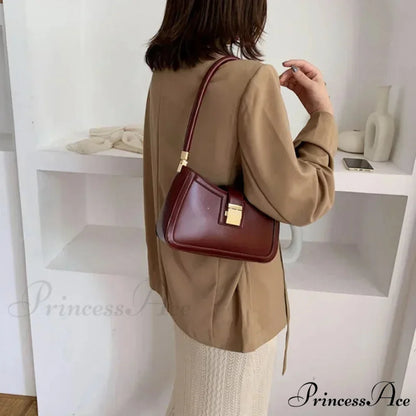 Durable Synthetic Leather Stylish Fasten Shoulder Bag shoulder-250126