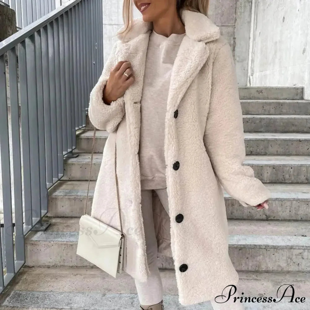 Durable Woolen Coat with Cinched Overcoat overcoats-241228