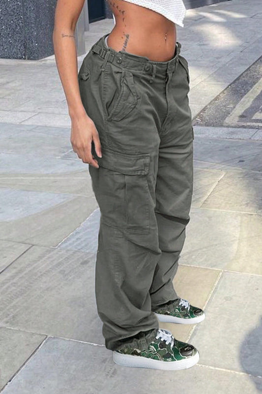 Summer Slim Fit Straight Leg Cargo Pant