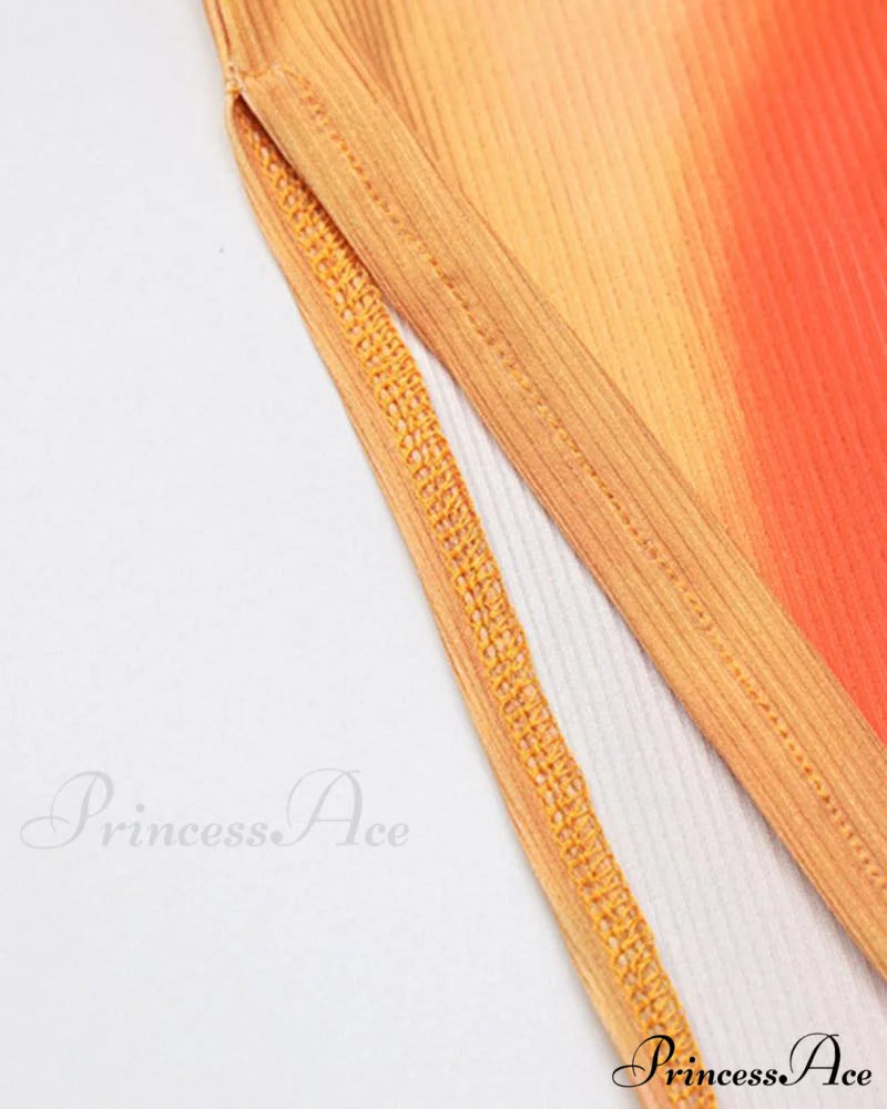 Earthen Gradient Stylish Maxi Slit Dress