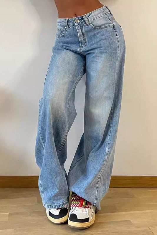 High Waist Vintage Wide Leg Jean