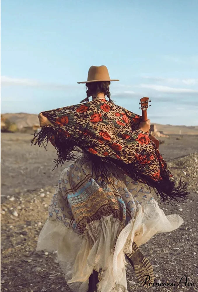 Eclectic Vibrant Stitching Frills Uneven Skirt skirt-250126