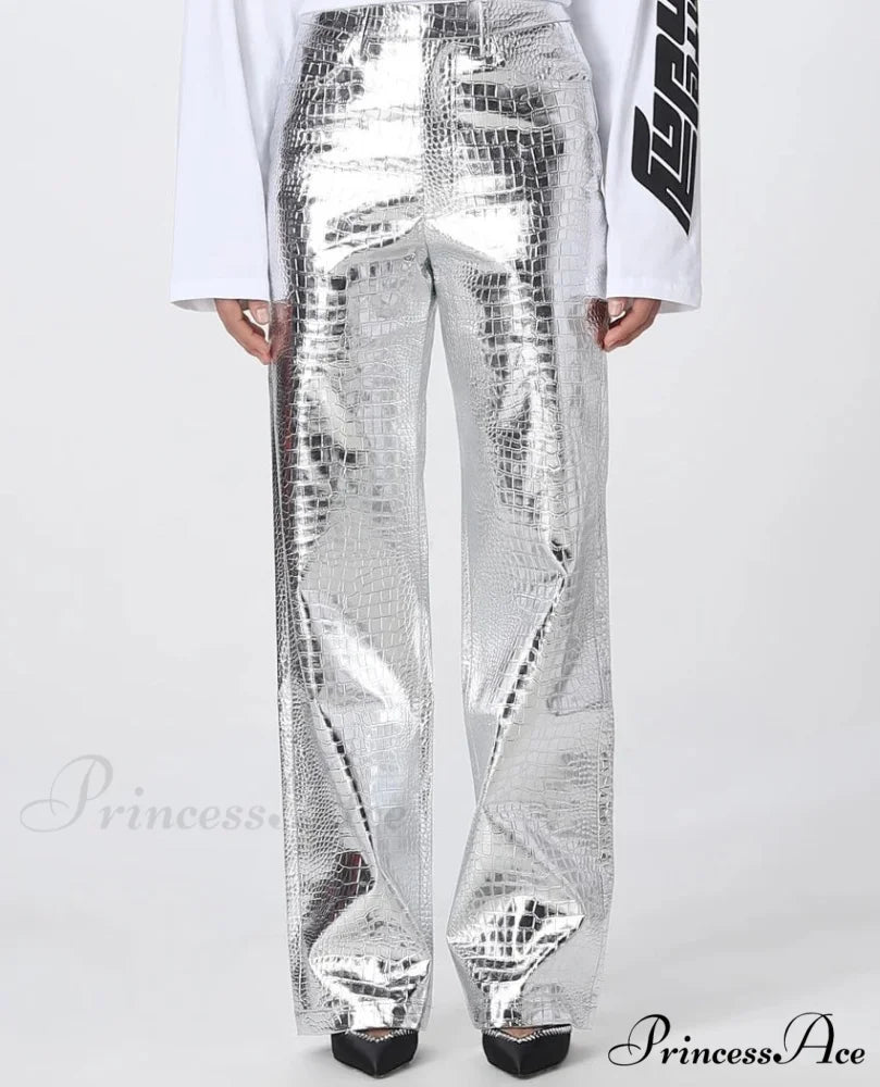 EDA Elegant PANTS Silver / L