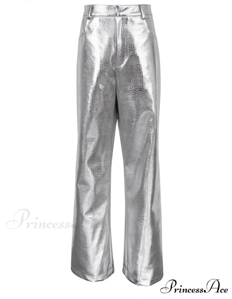 EDA Elegant PANTS Silver / S