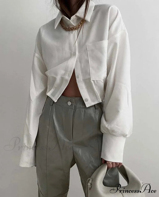 EDVENA Elegant SHIRT White / S