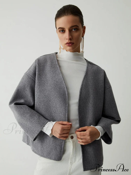 Effortless Charming Kimono Jacket Grey / S