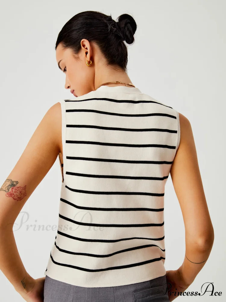 Effortless Charming Stripe Vest
