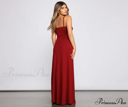 Effortless Style Stylish Tie-Front Maxi Dress