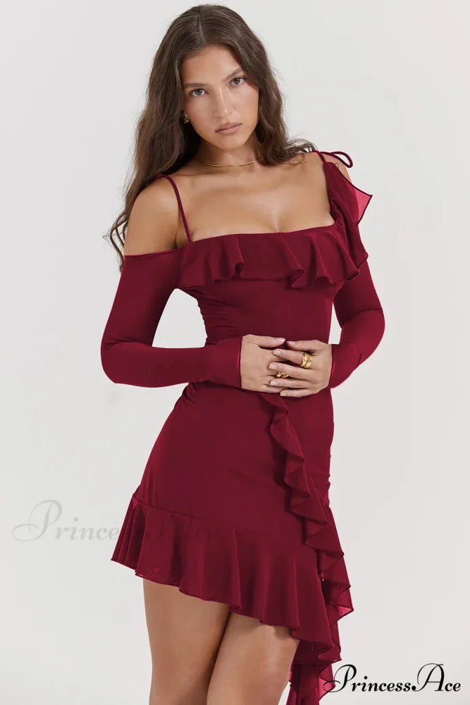 Eleanora Ruched Stylish Mini Dress