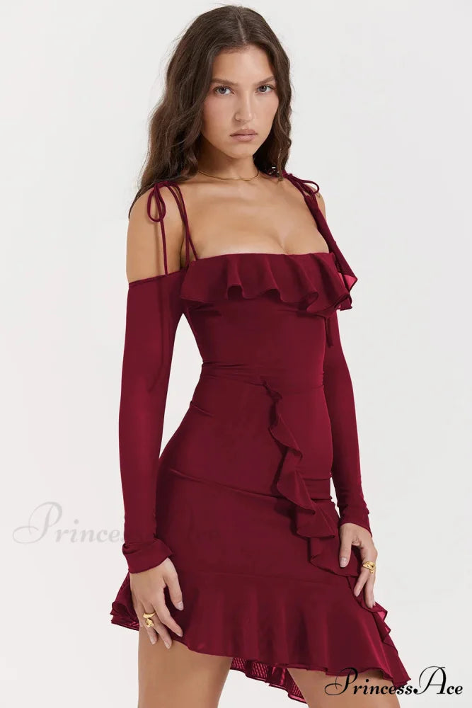 Eleanora Ruched Stylish Mini Dress