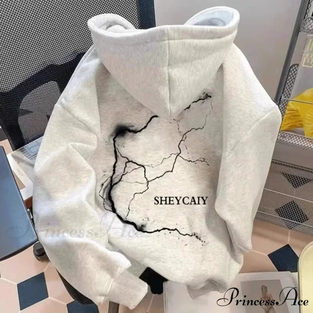 Electric Graphic Rap Fleece Hoodie hoodies-241228