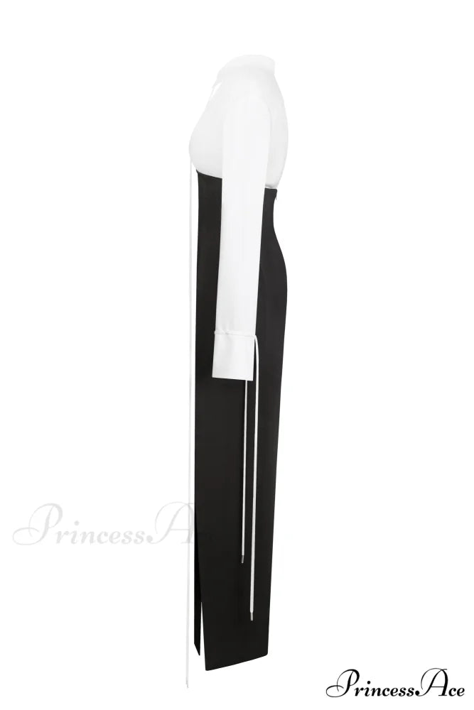 Elegant 3-Piece Set With White Silk Blouse White Sophisticated Mini Skirt And Black Crepe Maxi Skirt Xo Xo Customized