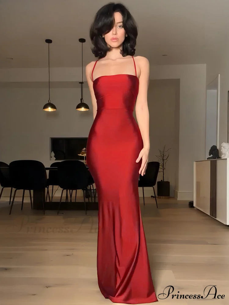 Elegant Backless Draped Bandage Sexy Maxi Christmas Party Dress