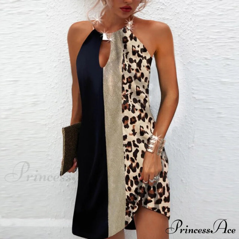 Elegant Backless Sleeveless Dress Black / S