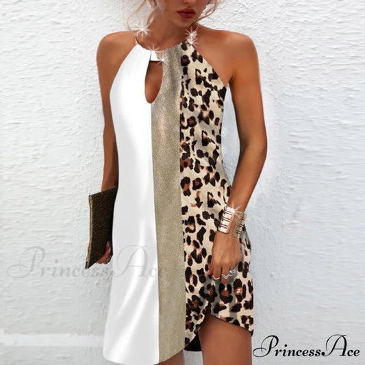 Elegant Backless Sleeveless Dress White / S