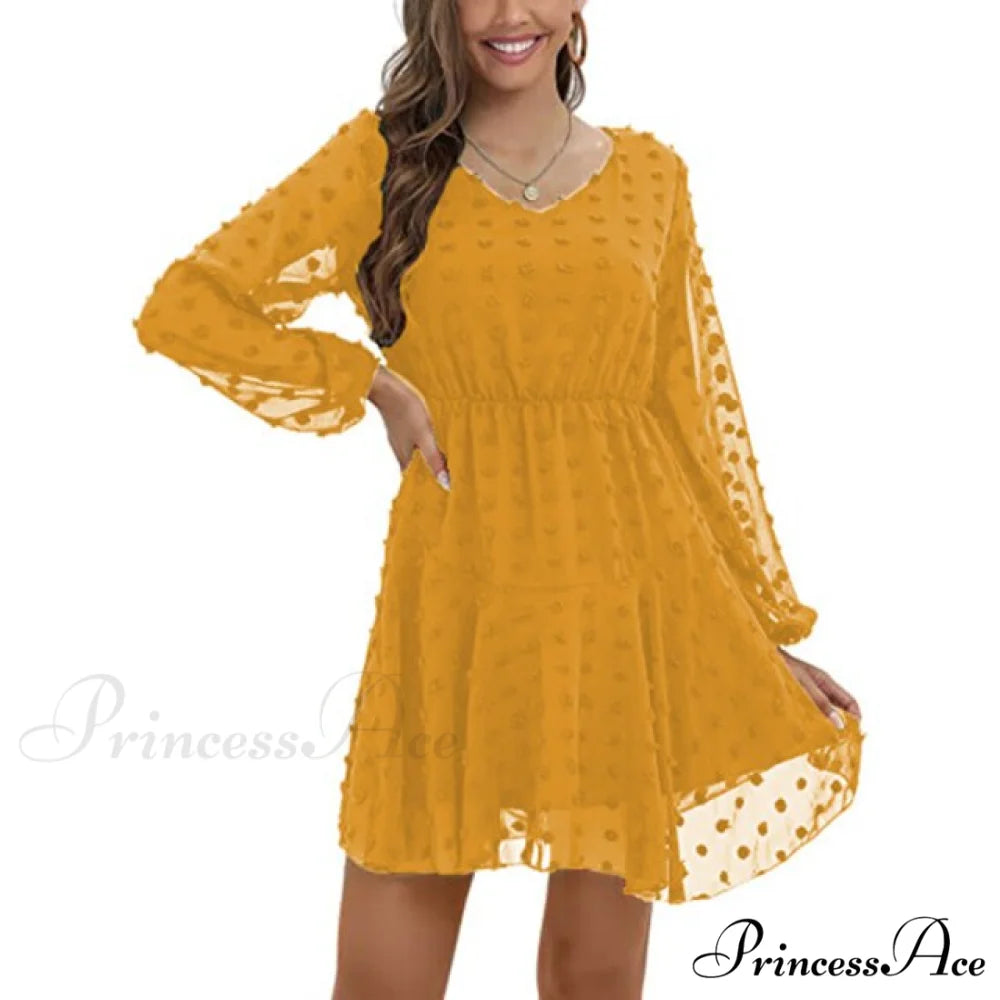 Elegant Casual Chiffon Party Vintage Midi Dresses