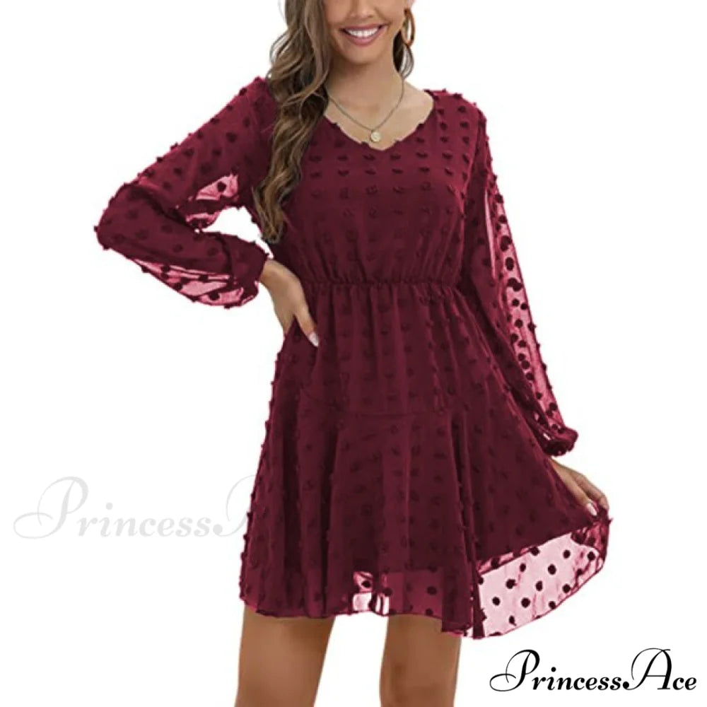 Elegant Casual Chiffon Party Vintage Midi Dresses