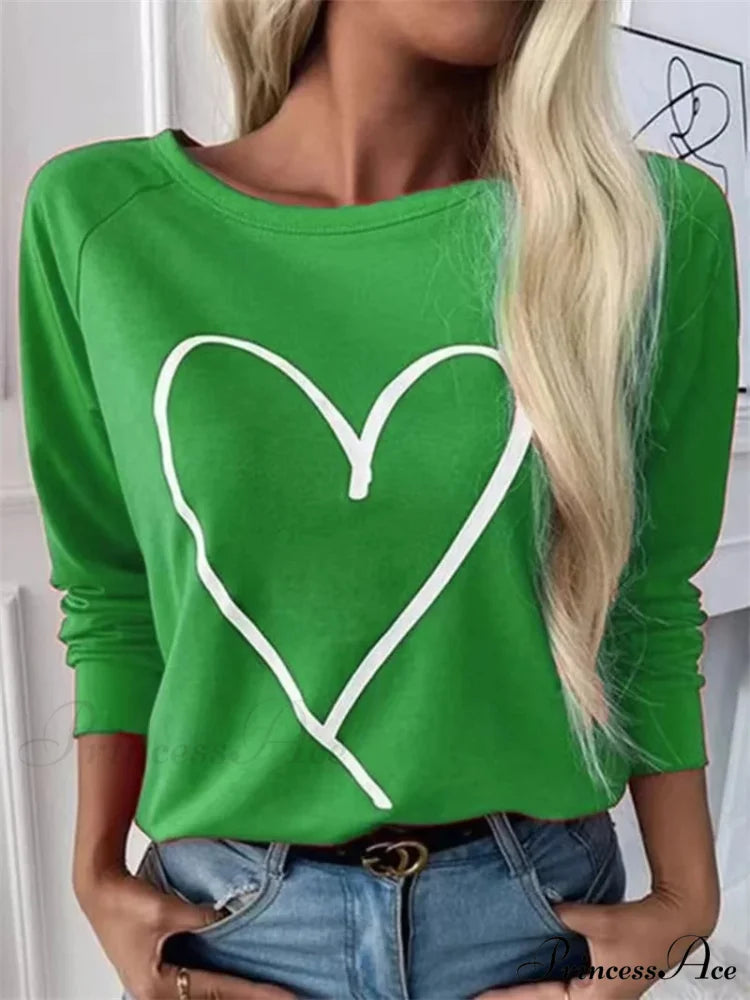 Elegant Casual Loose Round Neck Outdoor Autumn Winter Christmas Tree Hoodie green / XXS Christmas Hoodies-L