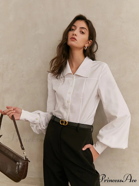 Elegant Collar Button Trendy Down Solid Shirt