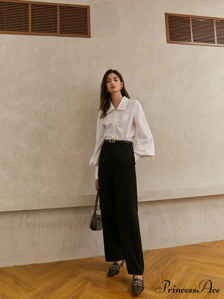 Elegant Collar Button Trendy Down Solid Shirt