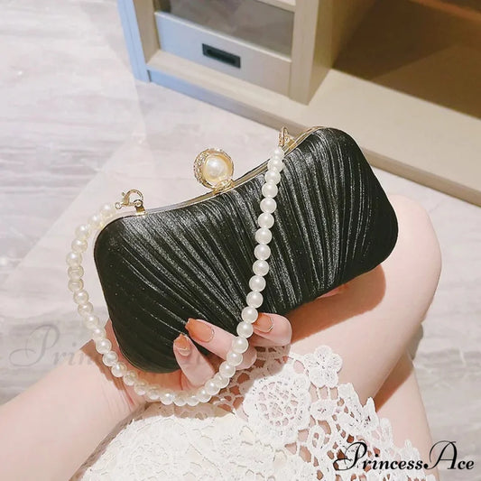 Elegant Dinner Pouch Wristlet Black wristlet-250126