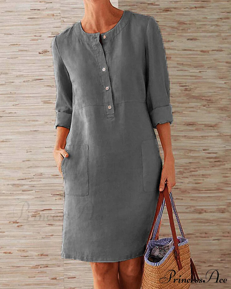 Elegant dress Dark grey / M