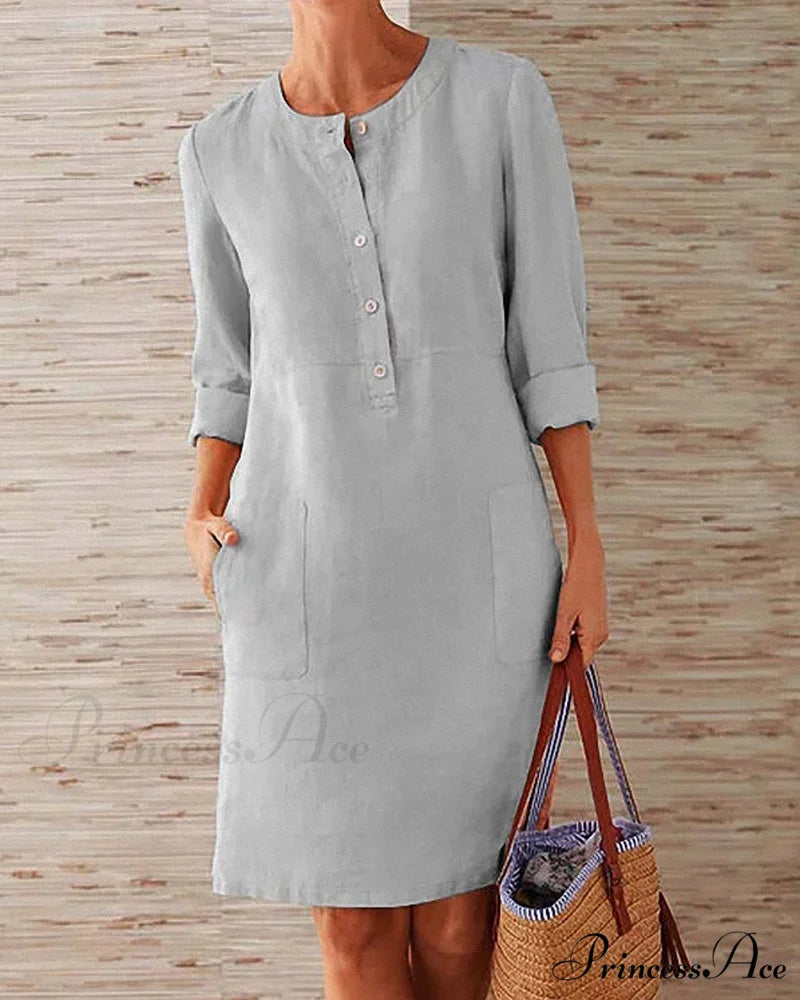 Elegant dress Gray / M