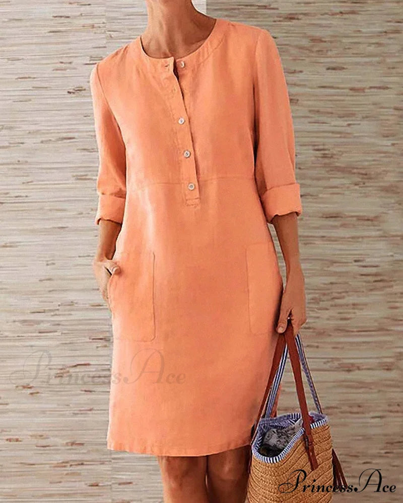 Elegant dress Orange / M