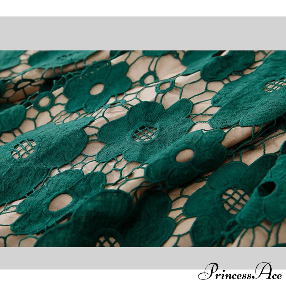 Elegant Flower Hollow Out Lace Skirts