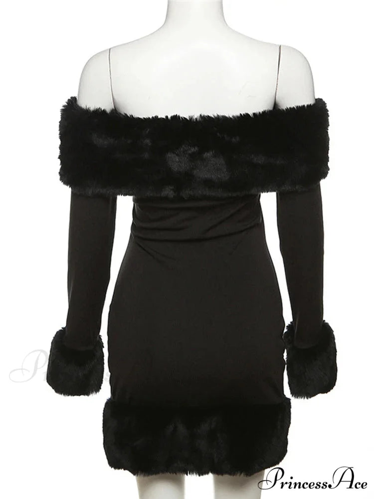 Elegant Fluffy Strapless Mini Christmas Party Dress