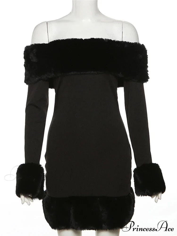 Elegant Fluffy Strapless Mini Christmas Party Dress