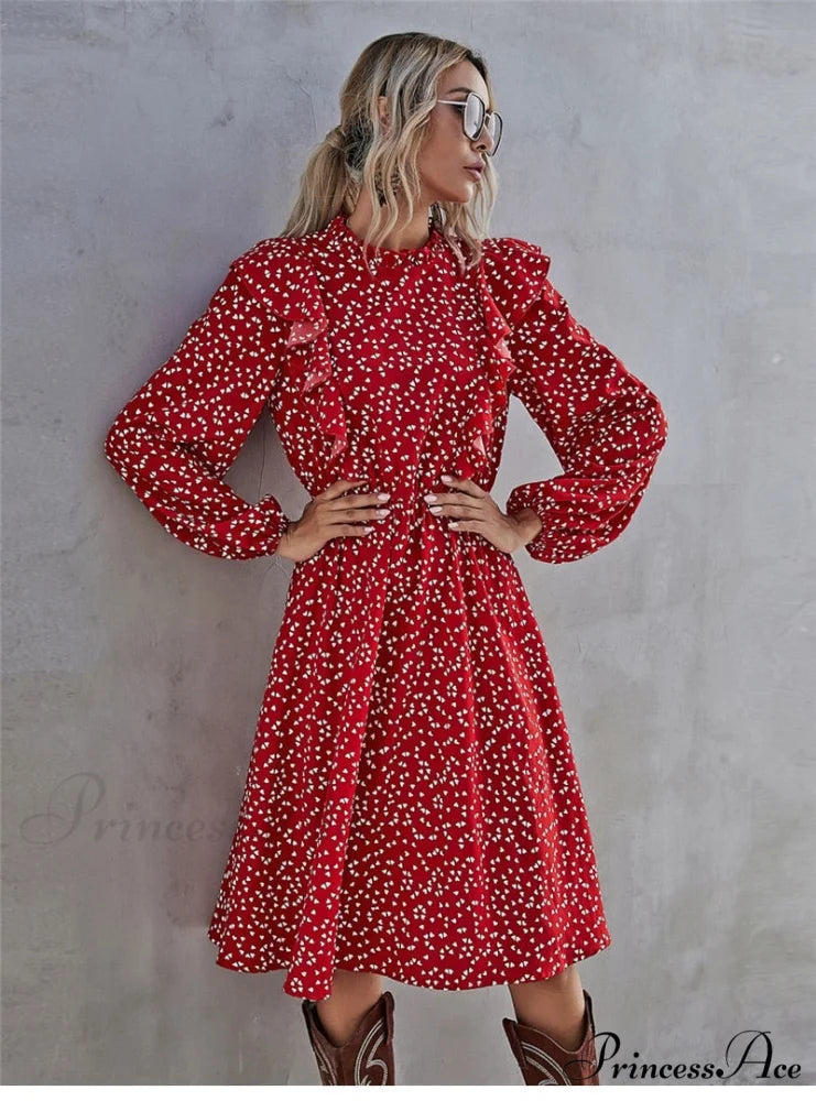 Elegant Full Sleeve High Waist Ladies Long Dress