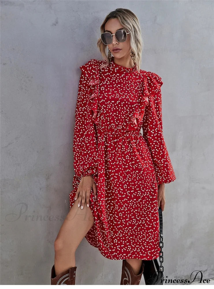 Elegant Full Sleeve High Waist Ladies Long Dress