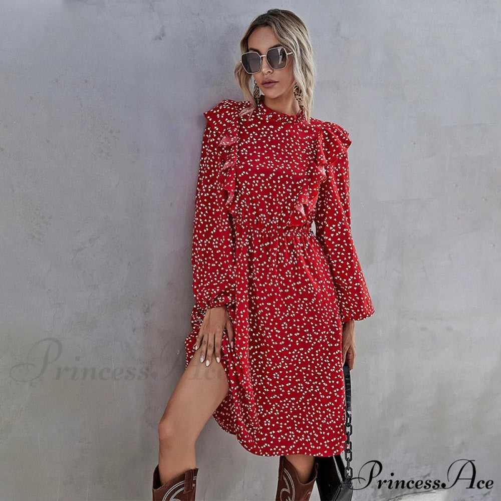 Elegant Full Sleeve High Waist Ladies Long Dress