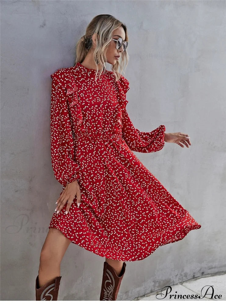 Elegant Full Sleeve High Waist Ladies Long Dress