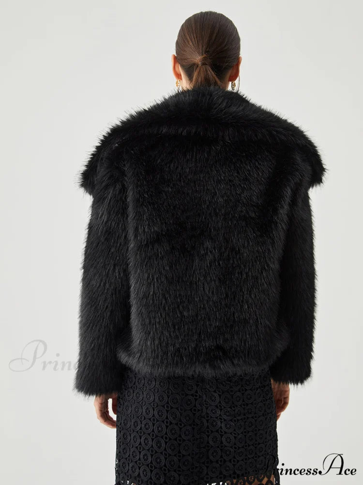 Elegant Fuzzy Graceful Faux Fur Coat