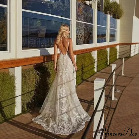 Elegant Lace Extended Train Bridal Wedding Gown weddingdress-250223