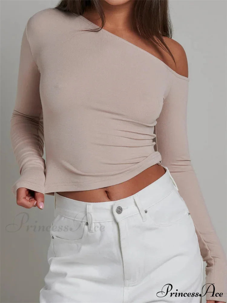 Elegant Lace Patchwork Long Sleeve O-Neck Slim Fit T-shirts BLACK / S