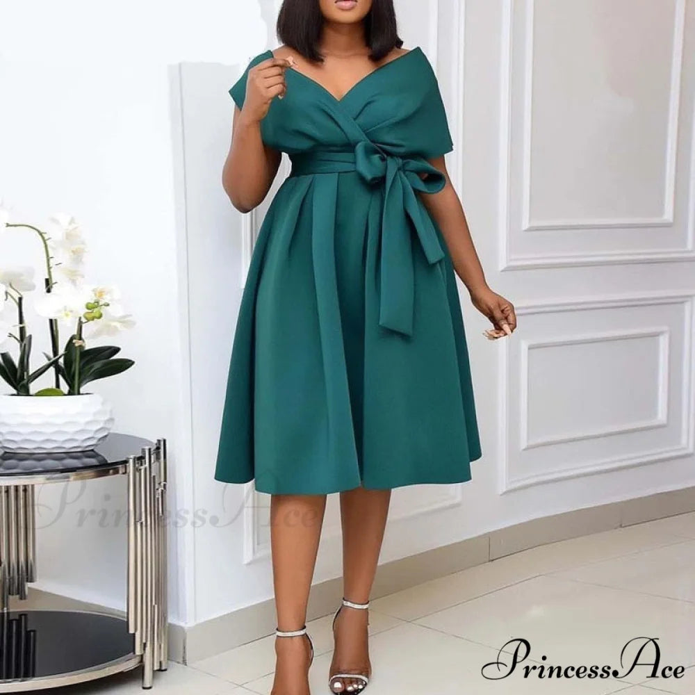 Elegant Party Evening for Gown Women Green / S