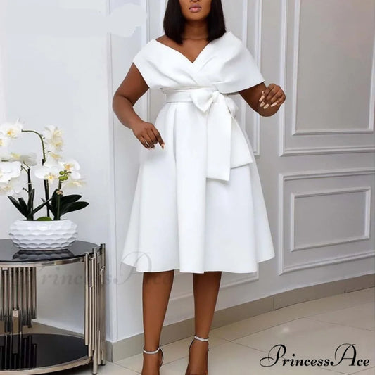 Elegant Party Evening for Gown Women White / S