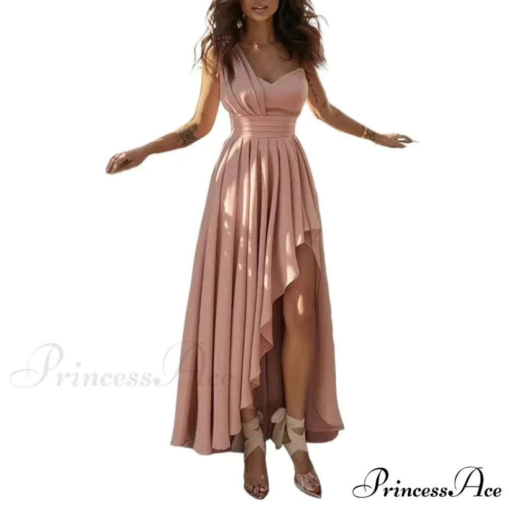 Elegant Red Cocktail Graduation Bridesmaid Formal Christmas Party Dress