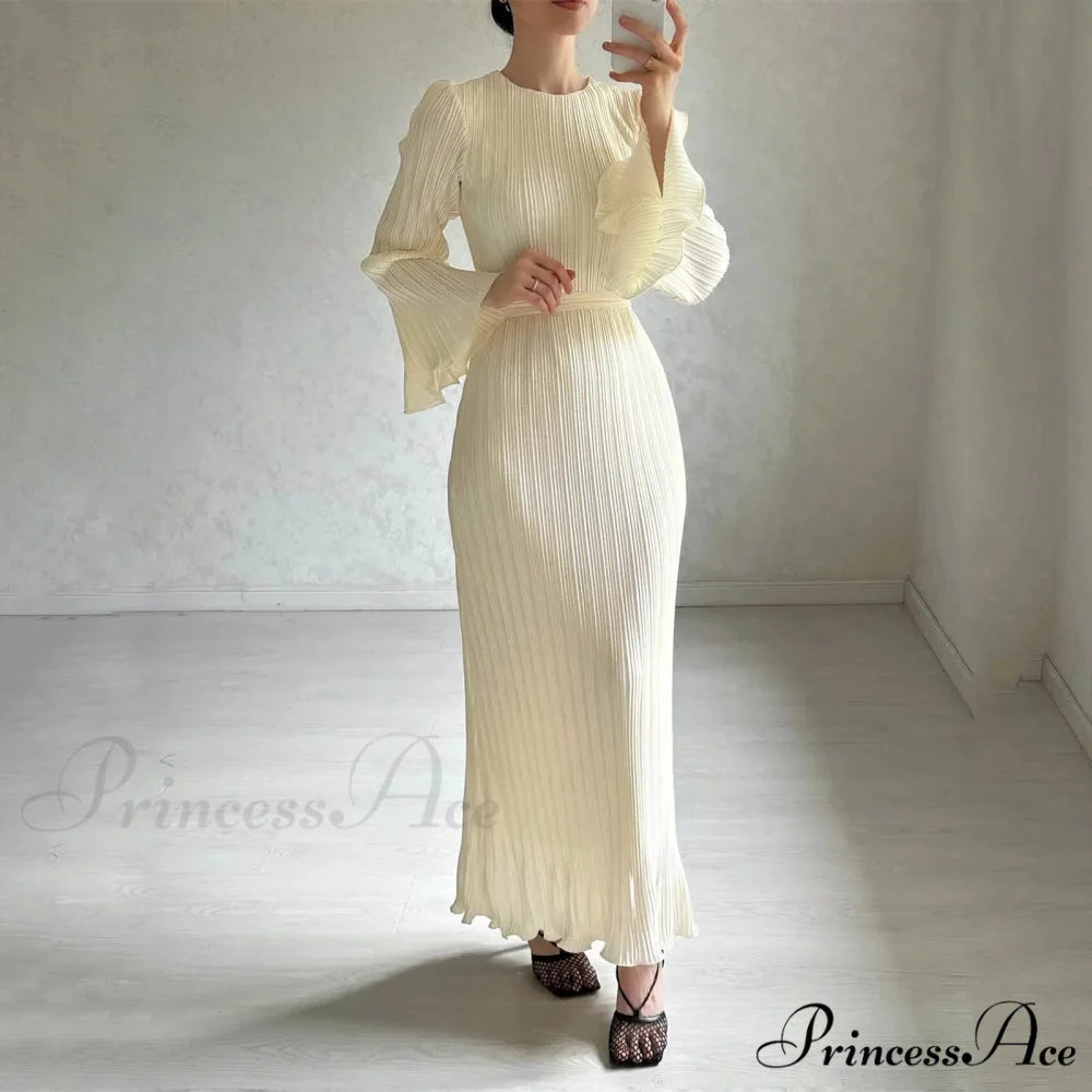 Elegant Sequin V Neck High Waist Ruched Bodydon Long Sleeve Chic Lady Split Evening Party Mini Dress Beige / S