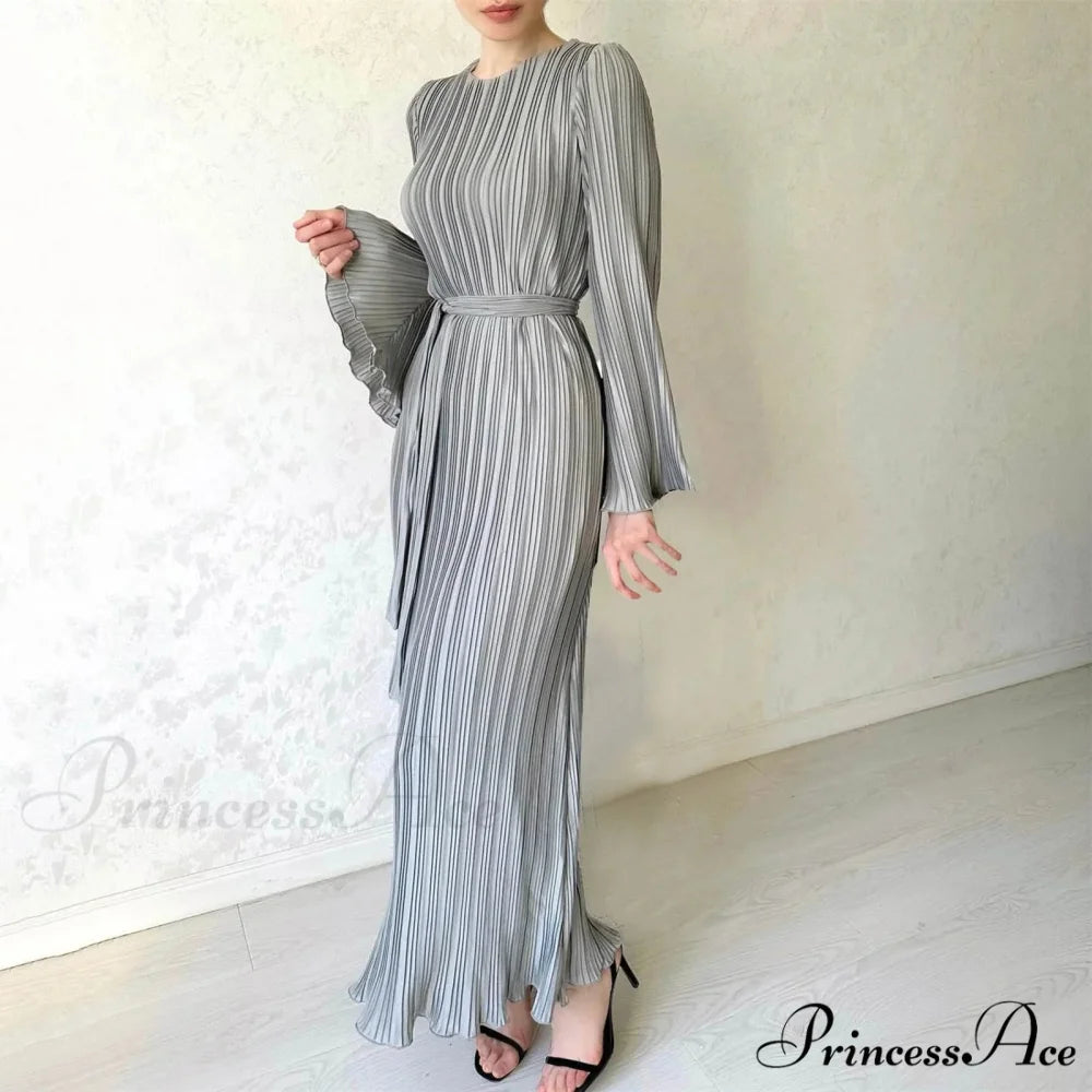 Elegant Sequin V Neck High Waist Ruched Bodydon Long Sleeve Chic Lady Split Evening Party Mini Dress Grey / S