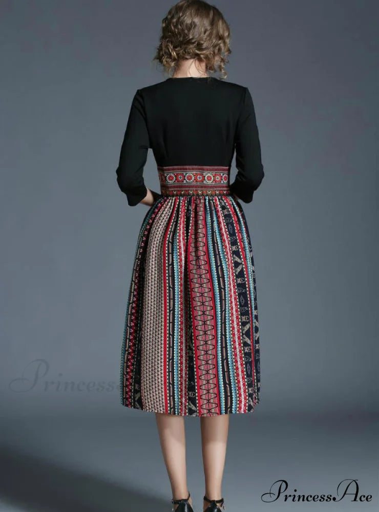 Elegant V-neck Chiffon Long Dress for Office Party