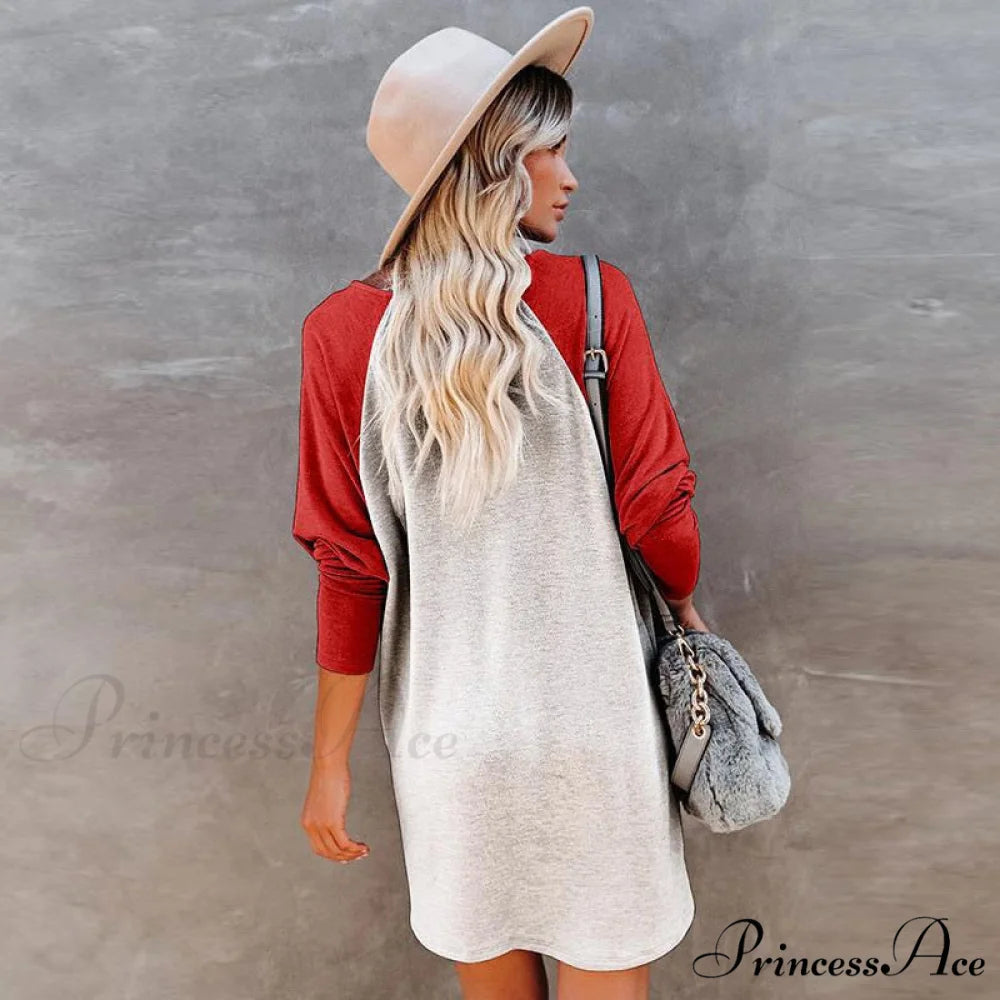 Elegant V Neck Long Sleeve Dress