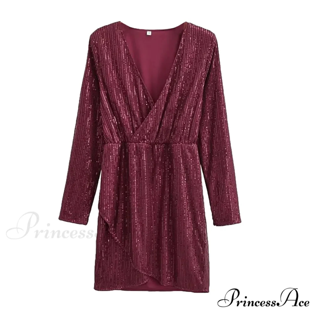 Elegant Wedding Sexy V Neck Lace Low Cut Long Sleeve Holiday Puff Long Sleeves Bride Gown Party Dress