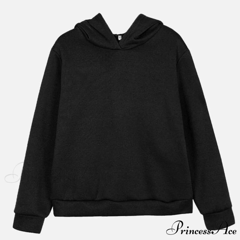 Elegant with Long Sweatshirt Women’s Set and Hoodie Lace-Up Warm Pant Solid Detail