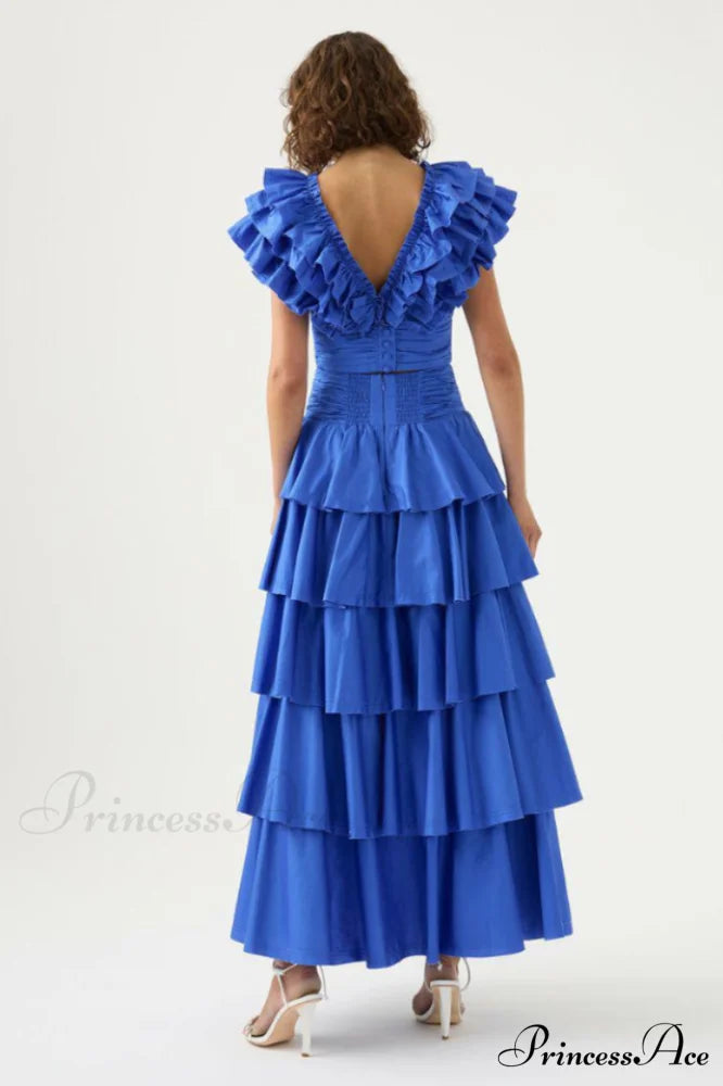Eleni Tiered Stylish Maxi Skirt Set